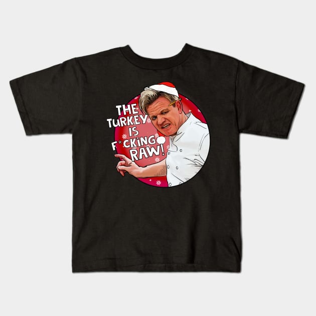 Happy Gordon Ramsay Christmas Kids T-Shirt by Camp David